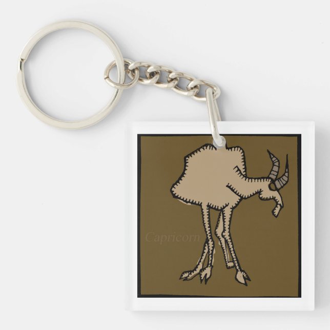 Porte-clés Panneau Zodiac personnalisable Capricorne Porte -  (Devant)