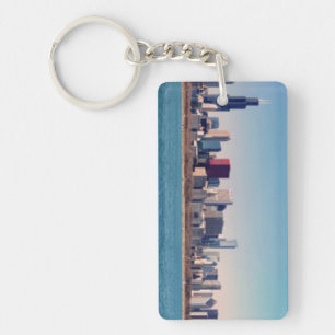 Porte-clés Panorama de l'horizon de Chicago