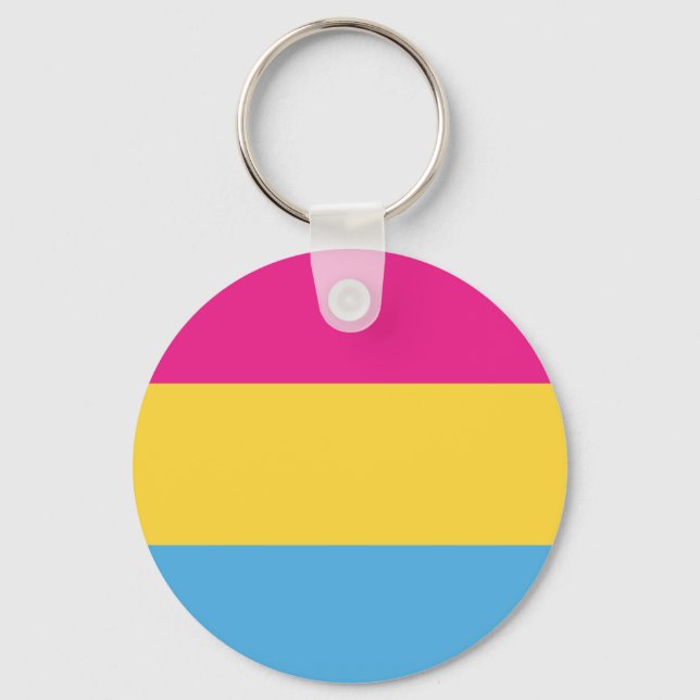 Porte-clés Pansexuel | Conception du drapeau de fierté | Trac (Recto)