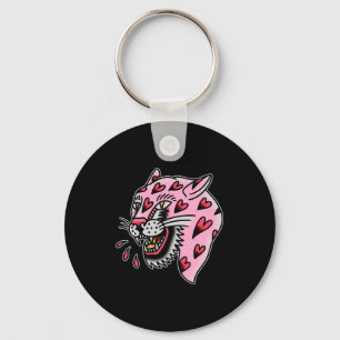 Porte-clés Panther Rose X Cœur Amour Traditionnel Flash Premi
