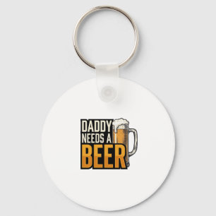 Porte-clés Papa a besoin d'une bière Vintage Engraving Shirt