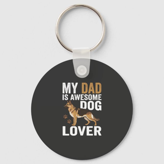 Porte-clés Papa amateur de chien est formidable (Recto)