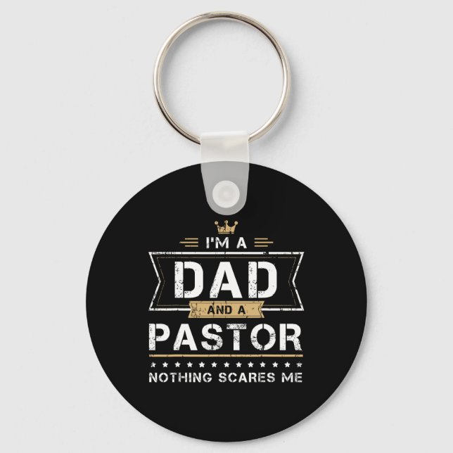 Porte-clés Papa Amp ; Pasteur Rien Ne Me Fait Peur Cadeau (Recto)