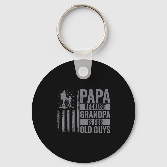 Porte-clés Papa Art For Grandpa Men From Grandkids Granddaugh (Recto)