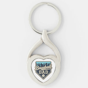 Porte-clés Papa Baseball Drippy Plaque de Base Vintage Vector