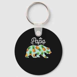 Porte-clés Papa Bear Ananas Plages d'Aloha Correspondant Coup