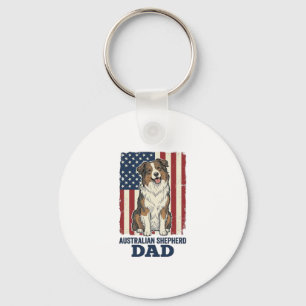 Porte-clés Papa Berger Australien Patriotique Vecteur Vintage