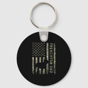 Porte-clés Papa Bouledogue Français Boston Terrier Camo Drape
