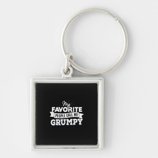 Porte-clés Papa Cadeau Mes Favoris Les Gens M'Appelent Grumpy (Devant)