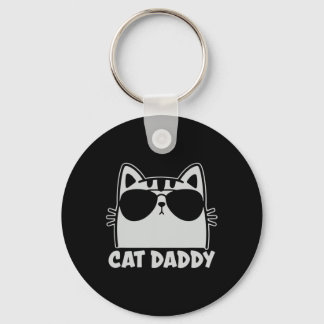 Porte-clés Papa Chat Cool Tongs Cadeau Drôle pour Amateur de