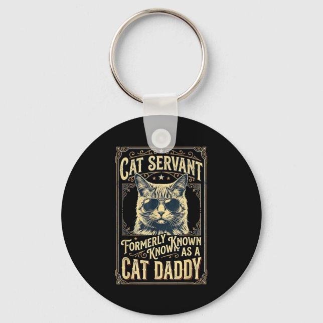 Porte-clés Papa chat pour hommes drôle papa chat fête des pèr (Recto)