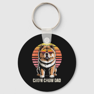Porte-clés Papa Chow Chow Rétro Cool Drôle Propriétaire De Ch