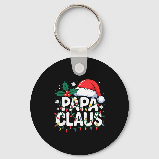 Porte-clés Papa Claus Christmas Lights Santa Family Matching  (Recto)