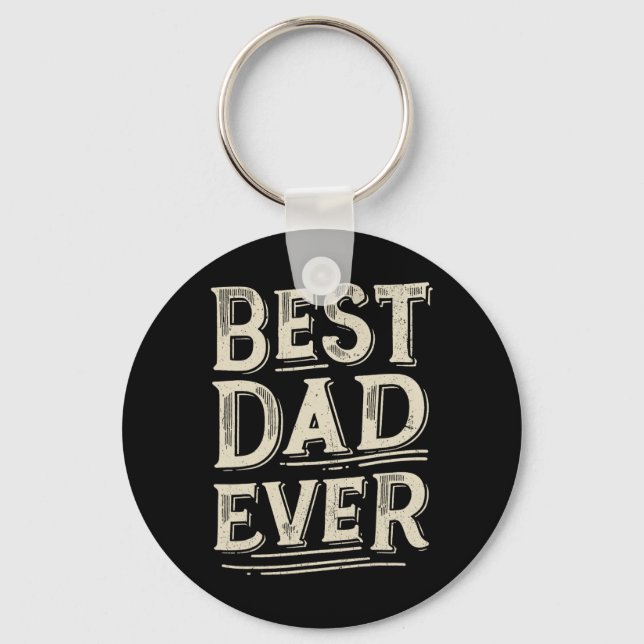 Porte-clés Papa De All Time De Fille Fils Anniversaire (Recto)