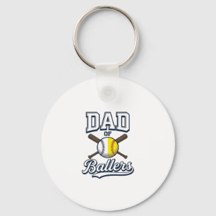 Porte-clés Papa de Ballers Baseball Softball Design Vintage_1