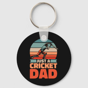 Porte-clés Papa de cricket rétro - Joueur de cricket vintage