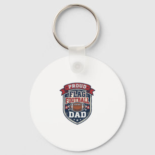 Porte-clés Papa de football drapeau fier Badge vintage patrio