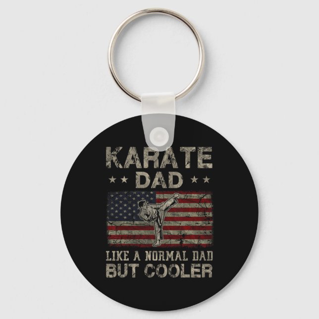 Porte-clés Papa de karaté comme un papa normal mais plus cool (Recto)