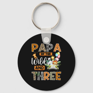 Porte-clés Papa de la jungle et garçon safari pour trois 3ème