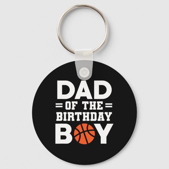 Porte-clés Papa De L'Anniversaire Boy Basketball Coach Basket (Recto)
