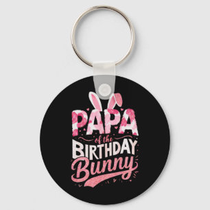 Porte-clés Papa De L'Anniversaire Bunny Famille Correspondant