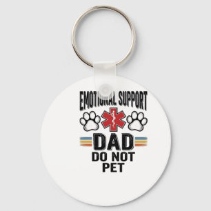 Porte-clés Papa de soutien émotionnel Ne pas caresser Vintage