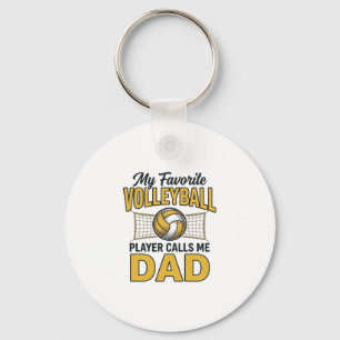 Porte-clés Papa de volley Mon joueur préféré m'appelle Papa D