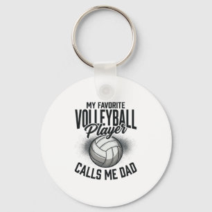 Porte-clés Papa de volley Mon joueur préféré m'appelle Papa D