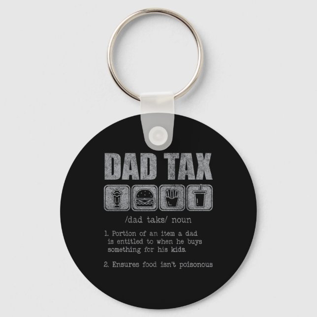 Porte-clés Papa Définition de l'impôt Drôle papa de farces fi (Recto)