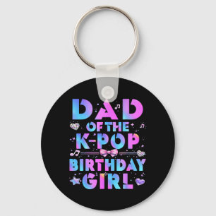 Porte-clés Papa des filles d'anniversaire K-Pop de musique co