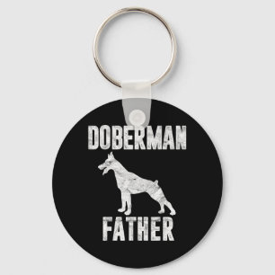 Porte-clés Papa Doberman Vintage Cadeau Papa Chien Pinschers