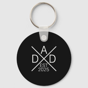 Porte-clés Papa Drôle Est 2025 Pour Nouveau Papa Mari Annonce
