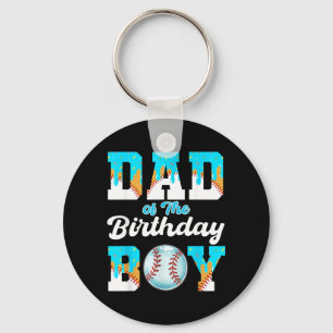 Porte-clés Papa du garçon d'anniversaire Baseball Crème glacé