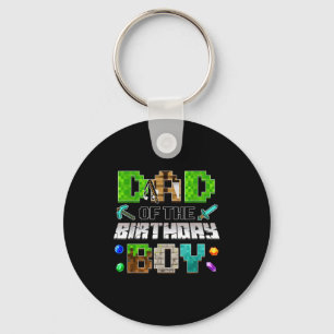 Porte-clés Papa du garçon de la fête d'anniversaire Funny Gam
