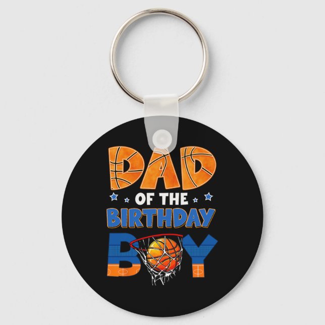 Porte-clés Papa du garçon de la fête d'anniversaire Sketll Ll (Recto)