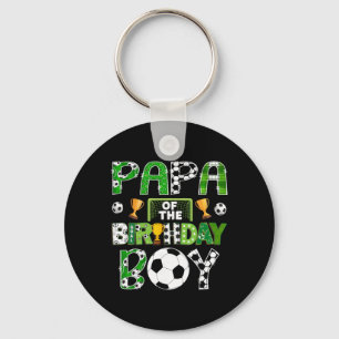 Porte-clés Papa du garçon qui fête son anniversaire Footballe