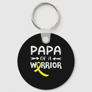 Porte-clés Papa D'Un Guerrier Contre Le Père Cancer De L'Enfa