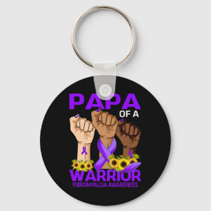 Porte-clés Papa D'Un Guerrier Fibromyalgie Sensibilisation To
