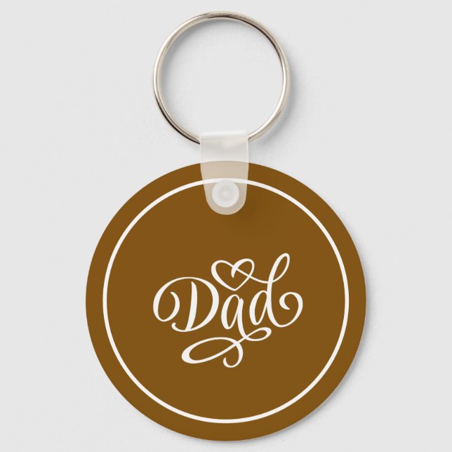 Porte-clés Papa écriture élégante script , fête des pères (Recto)