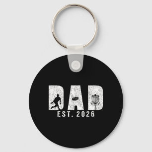 Porte-clés Papa Est 2026 Disc Golf Papa pour être Nouveau Pap
