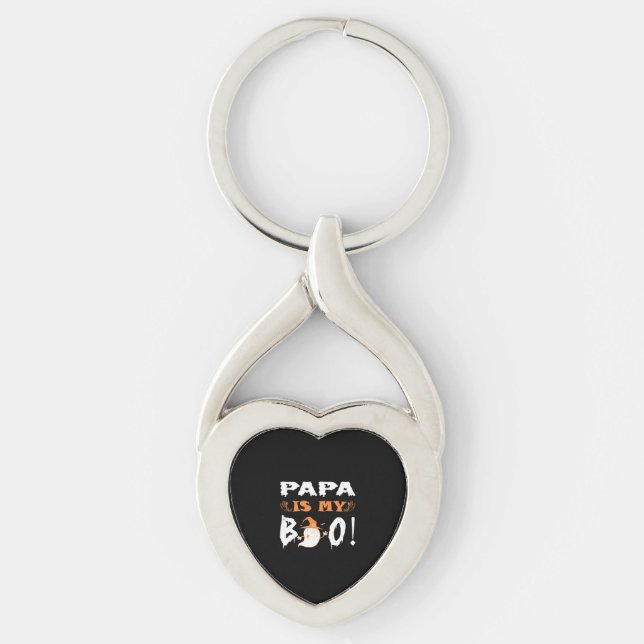 Porte-clés Papa Est Mon Boo Heureux Halloween (Devant)
