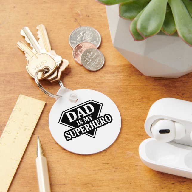 Porte-clés Papa est mon super-héros (Bureau)
