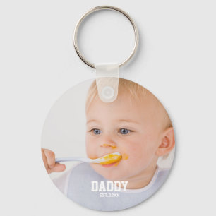 Porte-clés Papa EST & photo , fête des pères