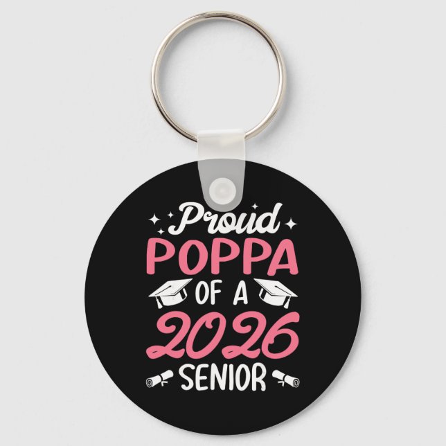 Porte-clés Papa fier d'un diplômé senior 2026  (Recto)
