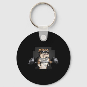 Porte-clés Papa Fitness Bodybuilding Haltérophilie Rat Bulldo