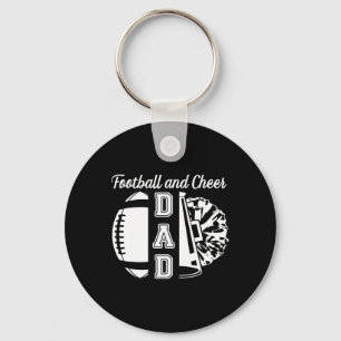 Porte-clés Papa Footll Et Cheer De Cheerleader Et De Footll P