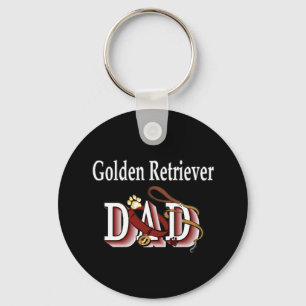 Porte-clés papa golden retriever