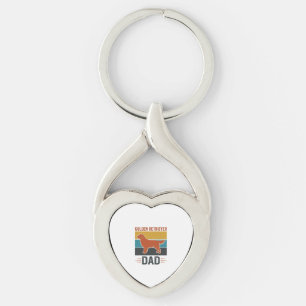 Porte-clés Papa Golden Retriever Conception Vectorielle pour