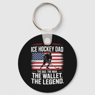 Porte-clés Papa Hockey Le Portefeuille, Père de hockey sur gl