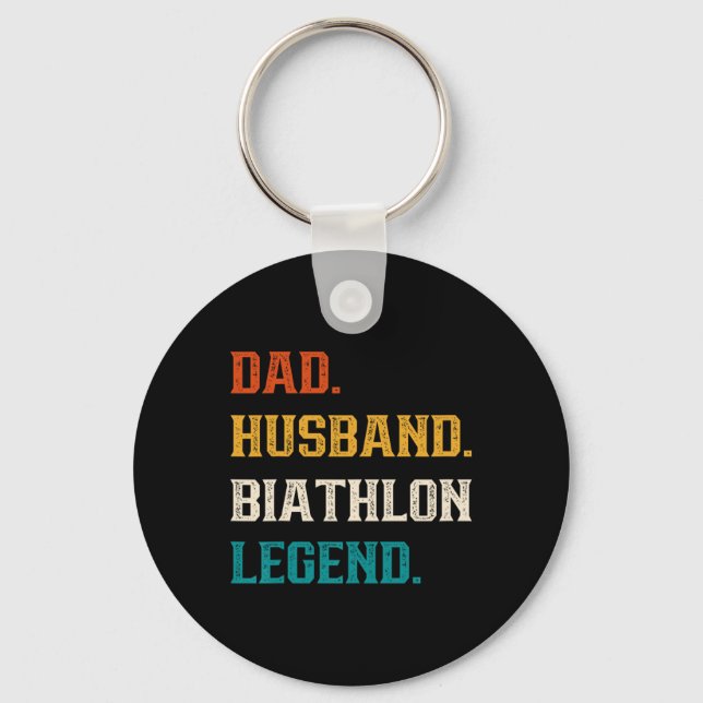 Porte-clés Papa Husbynd Biathlon Légende Biathlon Lover (Recto)